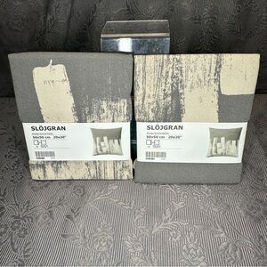 Ikea SLOJGRAN Pillow Cushion Cover 20"x20" Gray / Paint Strip